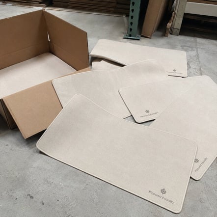 Branded desk mats with logo