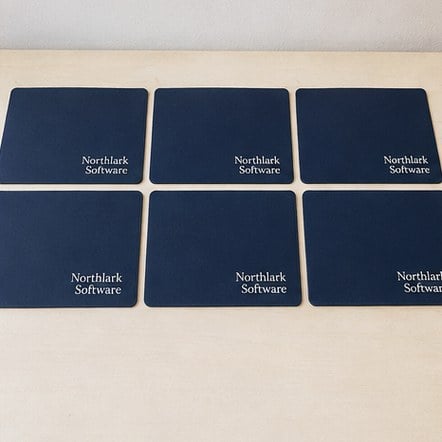 Customized desk mats for tech companies and startups